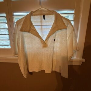 Polo by Ralph Lauren Women's Cream V-Neck Sweater